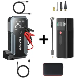 Portable Car Starter - Compact battery starter 5000A Peak Power  box with USB port, LED flashlight and 12V starter function for 2.25 gallon gasoline and 1.85 gallon diesel cars - Emergency Roadside Rescue Kit Local Warehouse, Starter battery pack