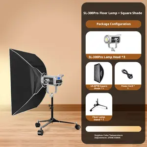 SL-300Pro Floor Lamp with Square Shade for Professional Live Streaming High-Definition Portrait Photography Light