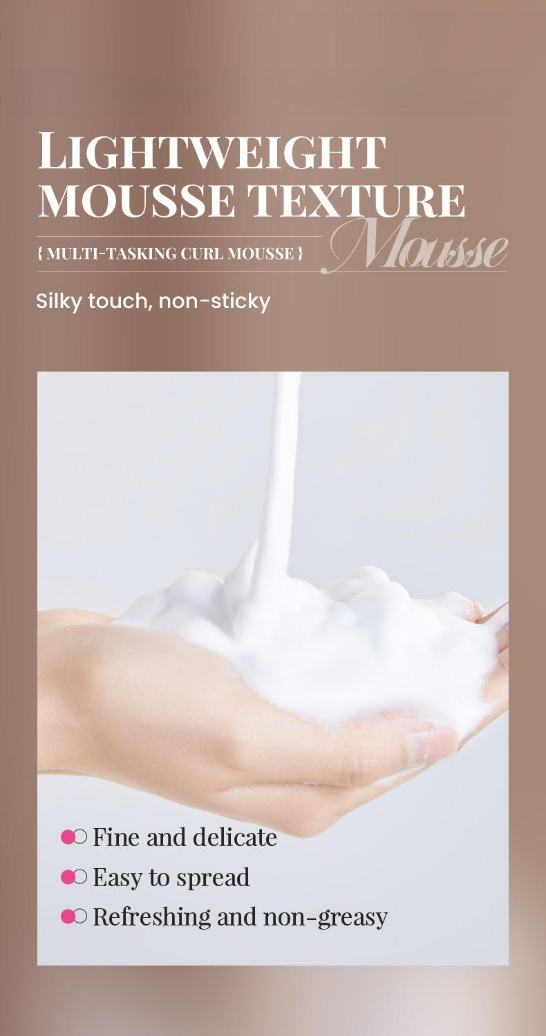 Curl Mousse | Defines & Adds Instant Volume for Frizz-free Curls | Simple,lightweight foam, for hydrated, frizz-free curls