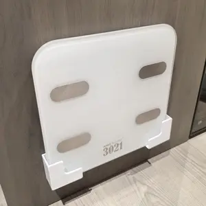 Wall-Mounted Weight Scale Stand Set of 2, Wall Mounted Holder, No Drilling Required Bathroom & Gym Electronic Scale Storage Rack, Space-Saving Plastic Material