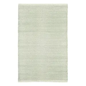 Herringbone Handwoven Cotton Rug | Ocean