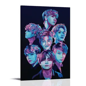 BTS (5)poster Posters Music Album Cover Posters Canvas Wall Art High-Resolution Vintage Band & Artist Prints for Room