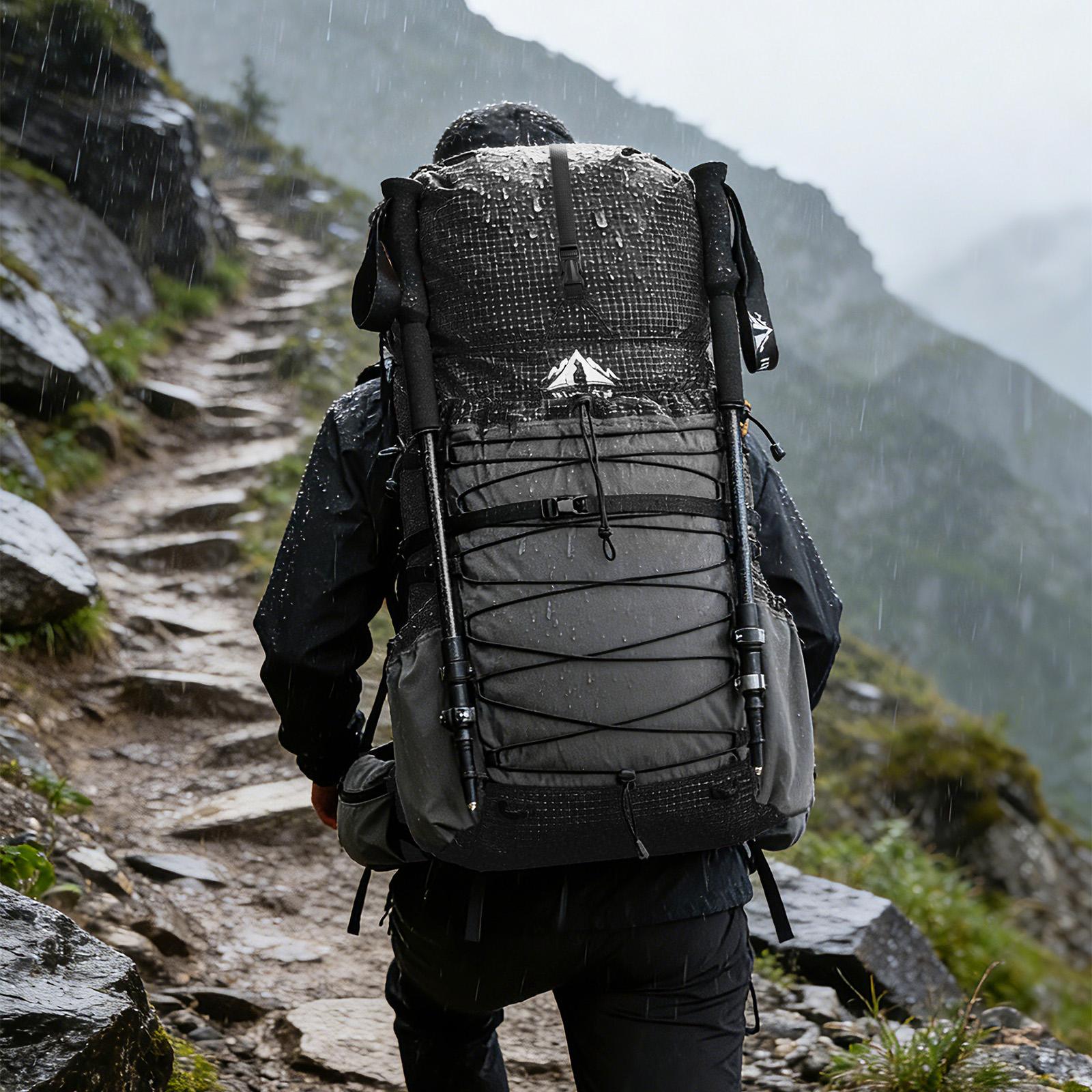 Night Cat 50L-70L Men's Hiking Backpack, Water-Repellent Roll Top Internal-Frame Pack, Cushioned and Breathable for Trekking & Camping, Outdoor Hiking Backpack, Durable Outdoor Hiking tiktokshopbacktoschool