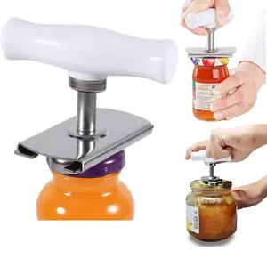 Can Opener Jar Lid Bottle Adjustable Remover Stainless Steel Twist Off Grip