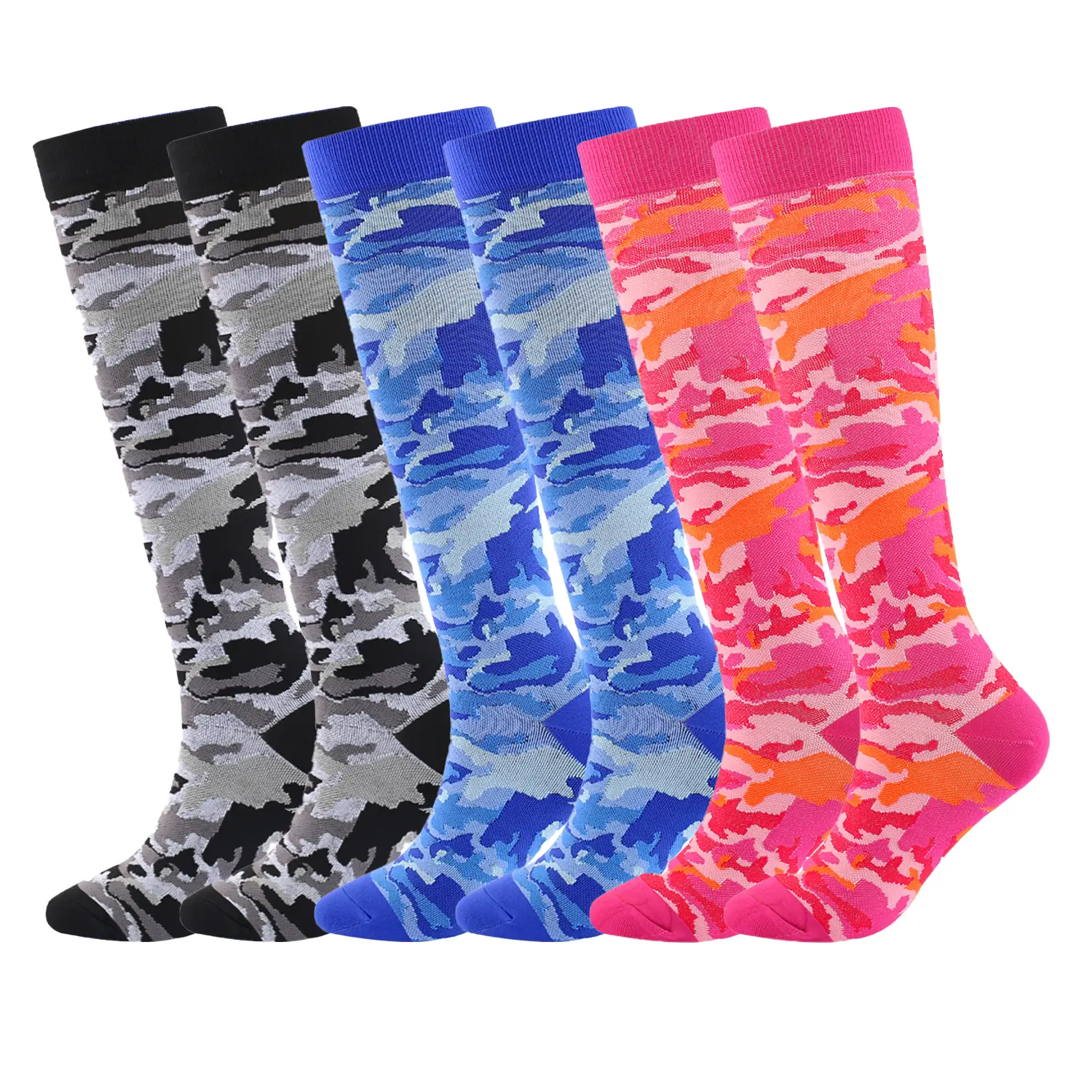 MhzyCaus 6 Pairs Vibrant Color Women's Compression Socks, Soft Breathable Stretch Fit Socks, Moisture-Wicking Comfort for Daily Wear, Office & Active Lifestyle