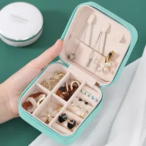 Simple Jewelry Box with Lid, Organizer Box for Earrings Studs Necklaces, Decorative Storage Container for Accessories, Durable Storage Organizer