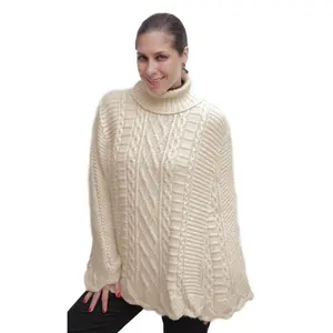 Handknit Maria Alpaca Poncho