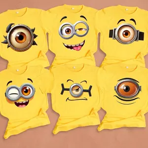 [FREESHIP] Minion Team Group Shirt, Minion Shirt design Cute, Couple Minion Tee, Y2K Streetwear T-Shirt, Unisex Crew Neck, Vintage Hip-Hop Sports Graphic, Casual Cotton Fit, Soft Comfortable Short Sleeve, Teen & Adult