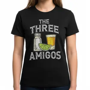 Funny Cinco de Mayo T-Shirt, Three Amigos Salt Tequila Lemon Design, Perfect for Fiesta Parties & Holiday Celebrations, Ideal Funny Gift