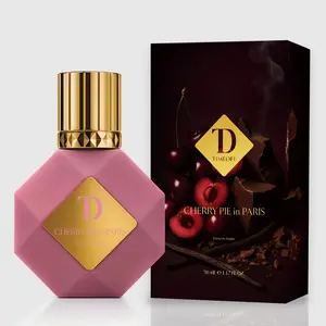 TIMEOFF Cherry Pie in Paris  Extrait 50ml Seductive Forbidden Fragrance Oriental with Cherry Chocolate Vanilla & Smoky Notes Long Lasting Pink EDP Spray Women's fruity floral