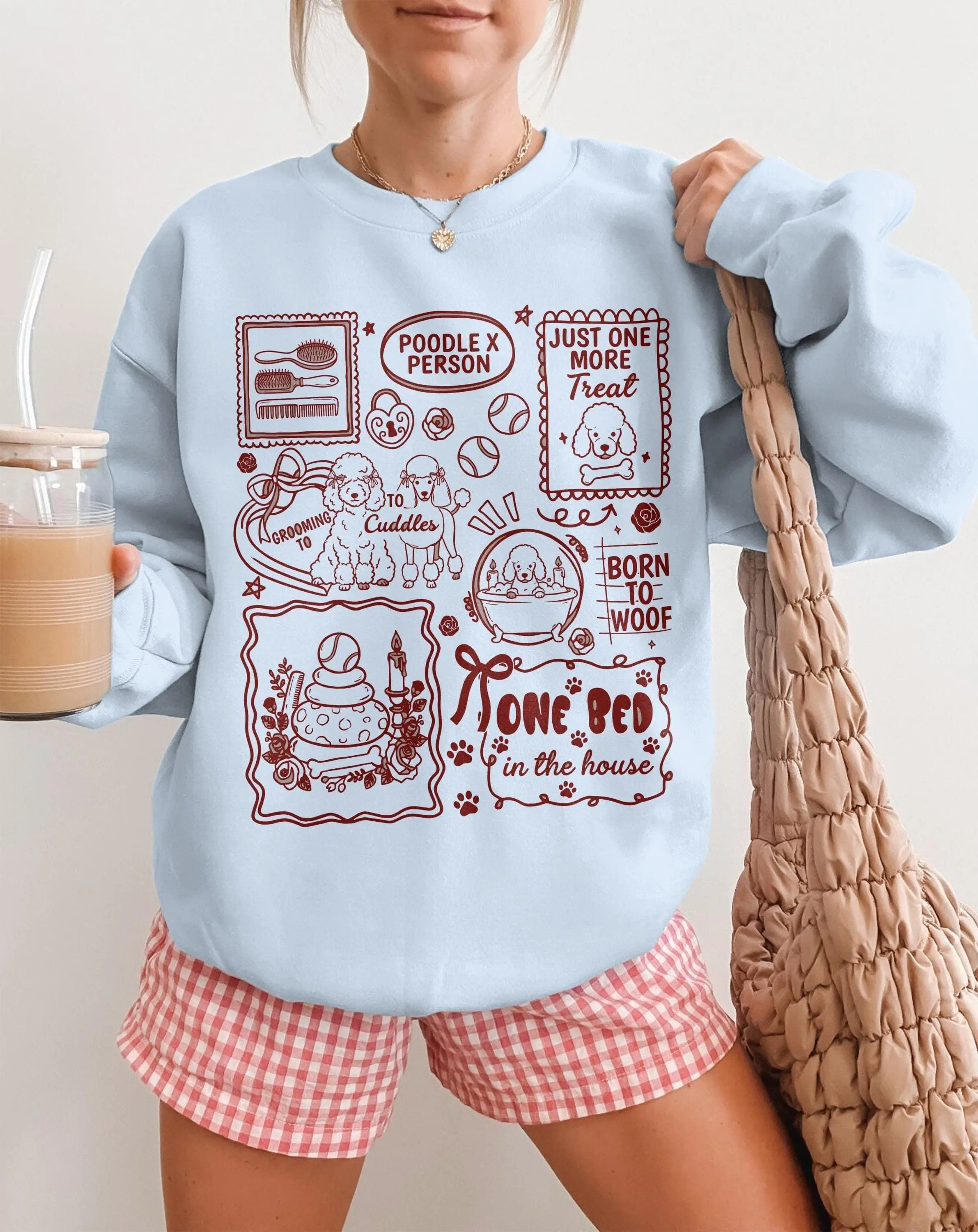 Poodle Lover Gift Idea Poodle T-Shirt, Sweatshirt & Hoodie - Dog Mom Dad Poodle Mama Dog Lover Tee Gifts For Pet Owners Funny Poodle