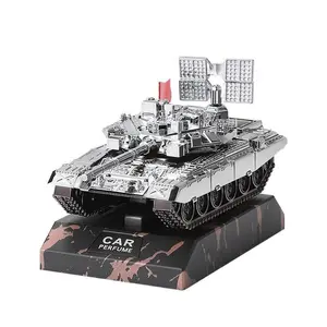 Solar-powered car air freshener tank model, dashboard car perfume ornament, in-car fragrance diffuser