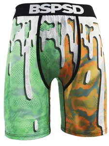 1Pcs Men's Underwear Boxers Briefs Fashion Camouflage Print Boxershort Comfortable Breathable Mens Underwear Moisture-Wicking Sports Thongs Plus Size Mans Boxer Shorts