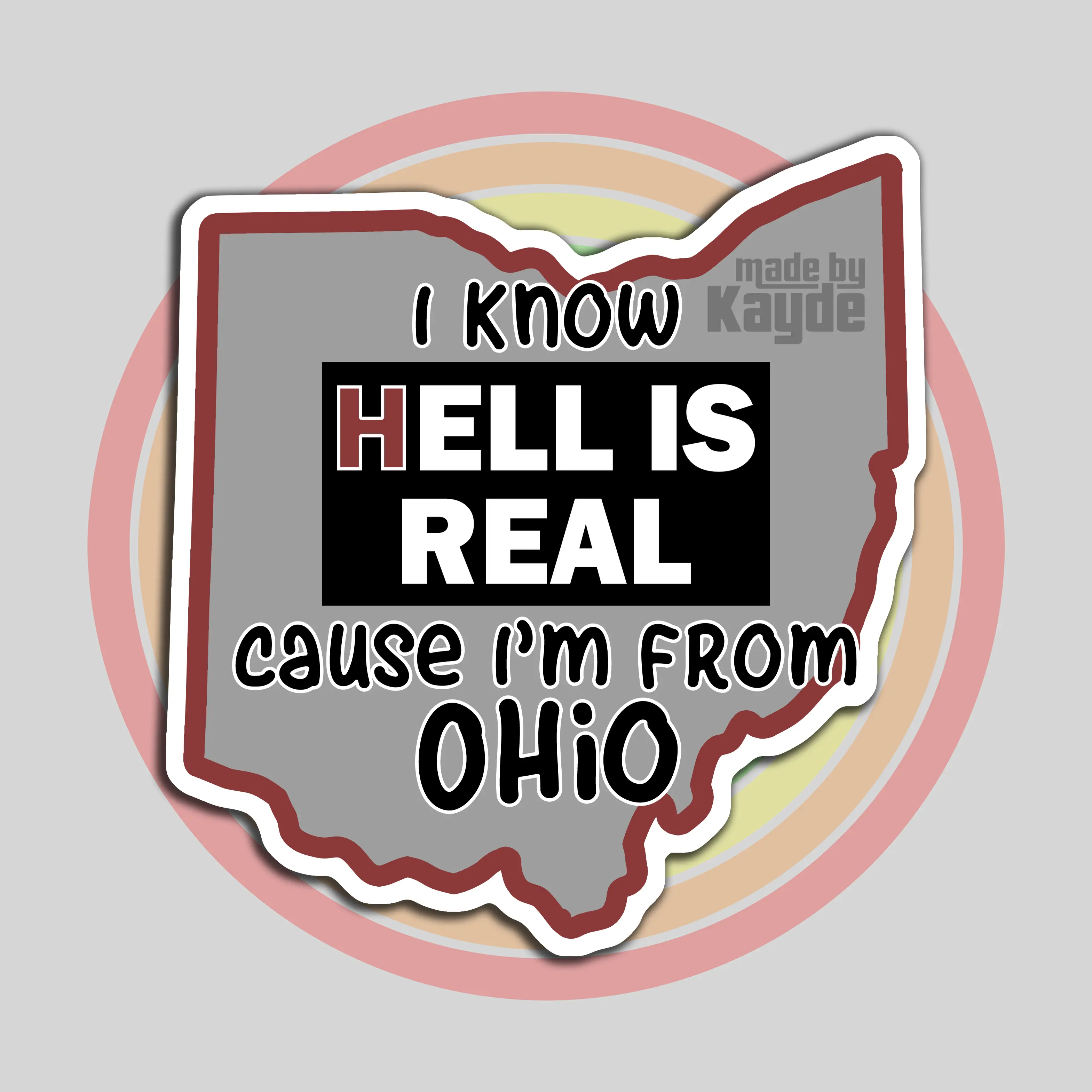 Hell Is Real Ohio Sticker