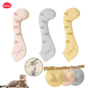 [HipiPet] 2-piece set, pet jar sealing lid and spoon, silicone pet food jar lid, pet food jar spoon, dog and cat accessories, dog and cat feeding supplies,