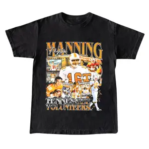 VintageAmericaFootballBootleg90sGraphicDesignPeytonManningTennesseeVolunteersGiftforFan,UnisexShortsleeveCrewneck,PerfectGiftForMenswear-Womenswear,Streetwear,VintageStyle,100%CottonCasualTee