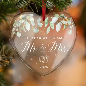 Engagement Gifts for Couples - Engagement Gift for Women, Newly Engaged Couples, Her - Fiance Gifts for Women - Bride to Be Gift, Engaged Glass Ornament 2026 Party Decorations，SummerVibes,SummerWins,DealsForYouDays