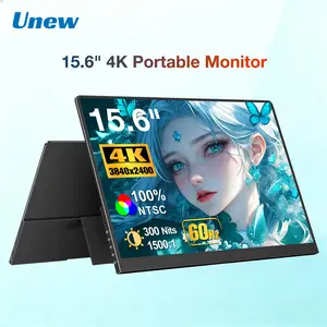 Unew 15.3 Inch 4K Portable Monitor with 3840x2400 High-Definition Screen and 100% Ntsc Color Gamut, 60hz Refresh Rate, HDMI 2.0 for Enhanced Visuals
