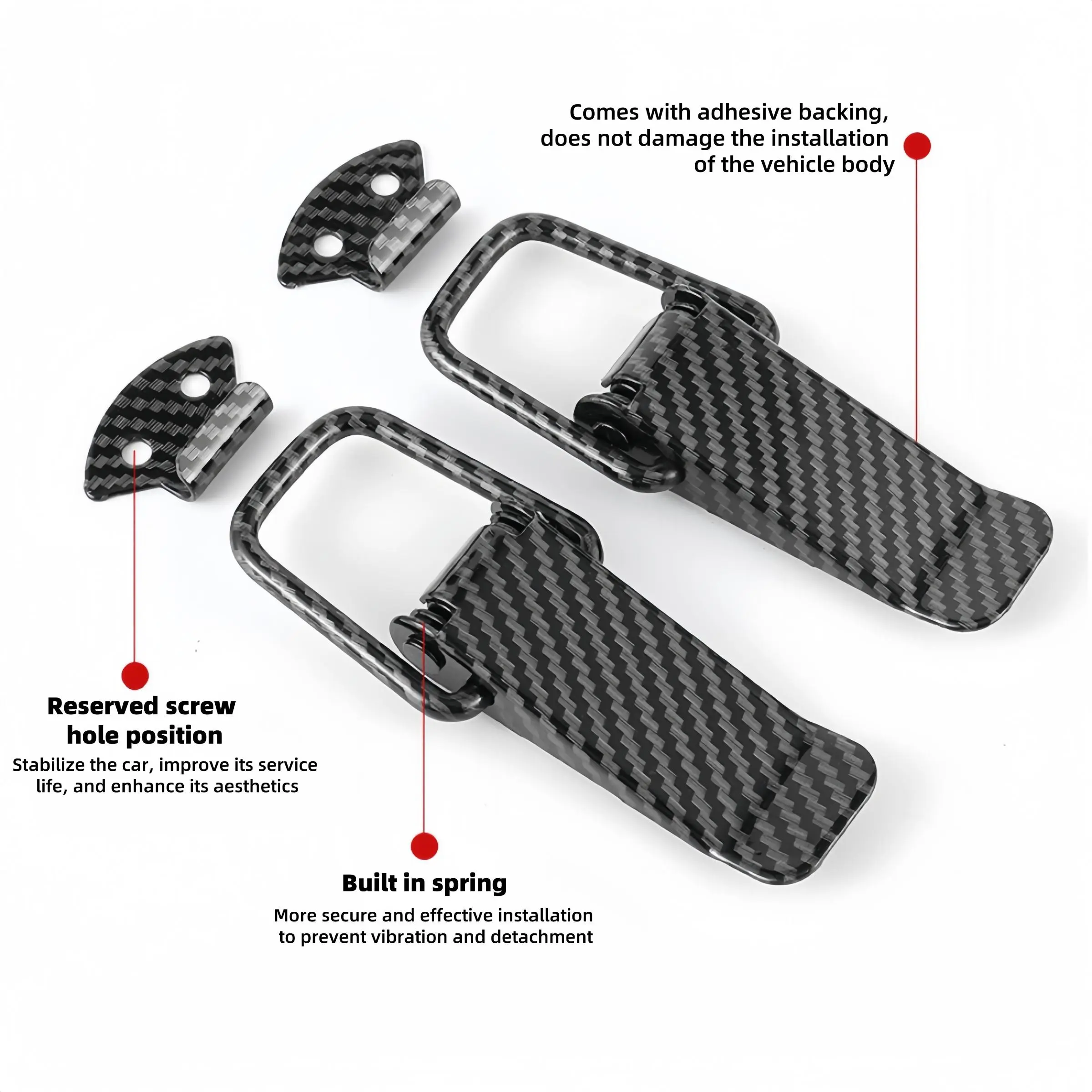 Car Bumper Gap Hook Lock Clips, No-Drilling Universal Front and Rear Pole Fixing Bumper Retainer Clip Kit, Automotive Accessories with Easy Installation Durable Design