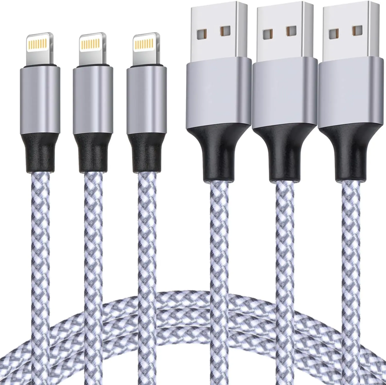Apple Certified USB-C to Lightning Cable 2-Pack, 10ft Fast Charging Cord for iPhone 14 Pro Max/13 Pro/13/12 mini/11/X/XS/8/7 Plus & iPad