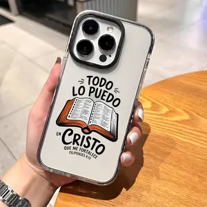 Bible Books Pattern Phone Case for iPhone 17 16 15 14 Pro Max 13 12 11 Plus Clear Crystal Drop-proof Slim Silicone Shockproof Transparent Protective Cover