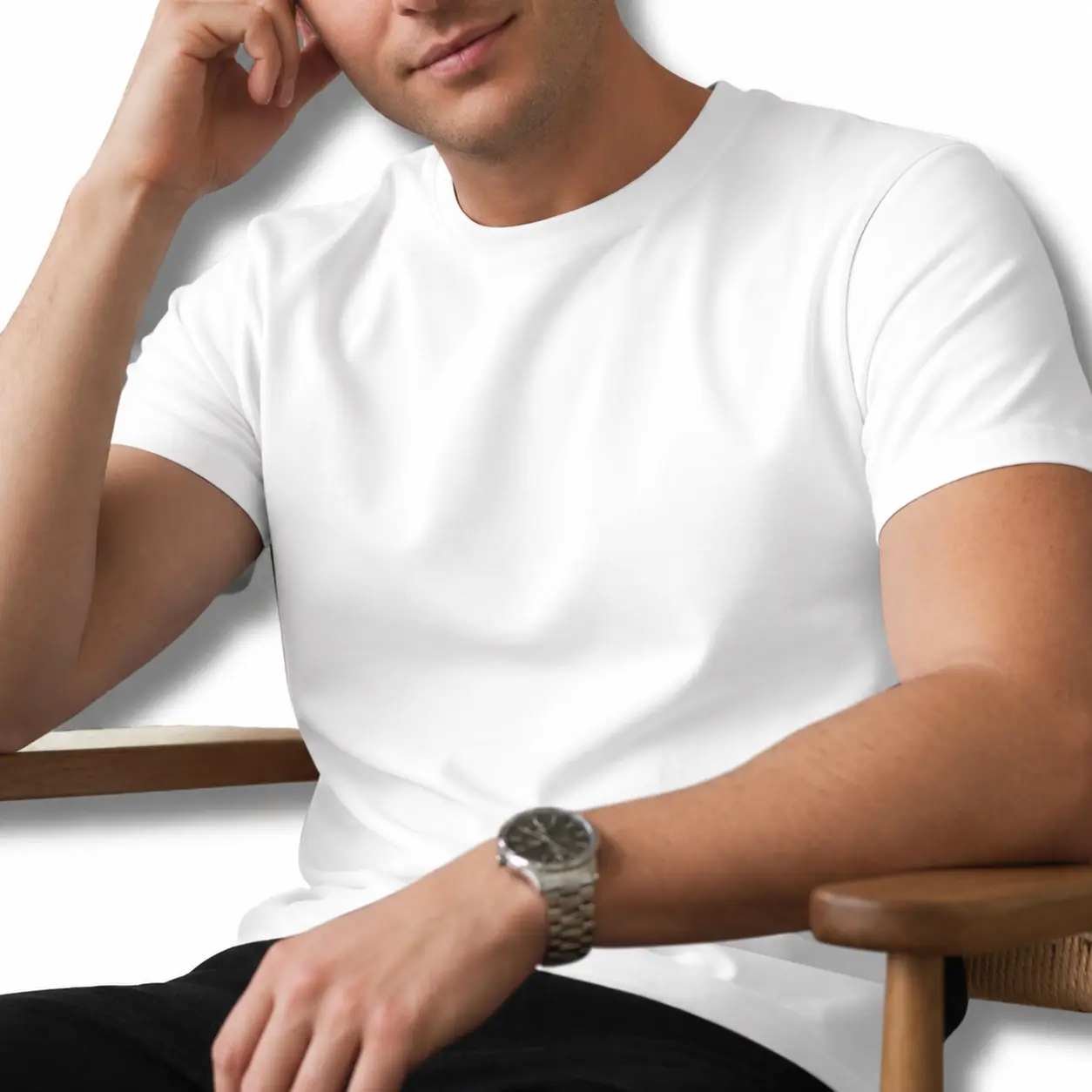 Premium Soft Cotton White T-Shirt – Unisex Casual Fit