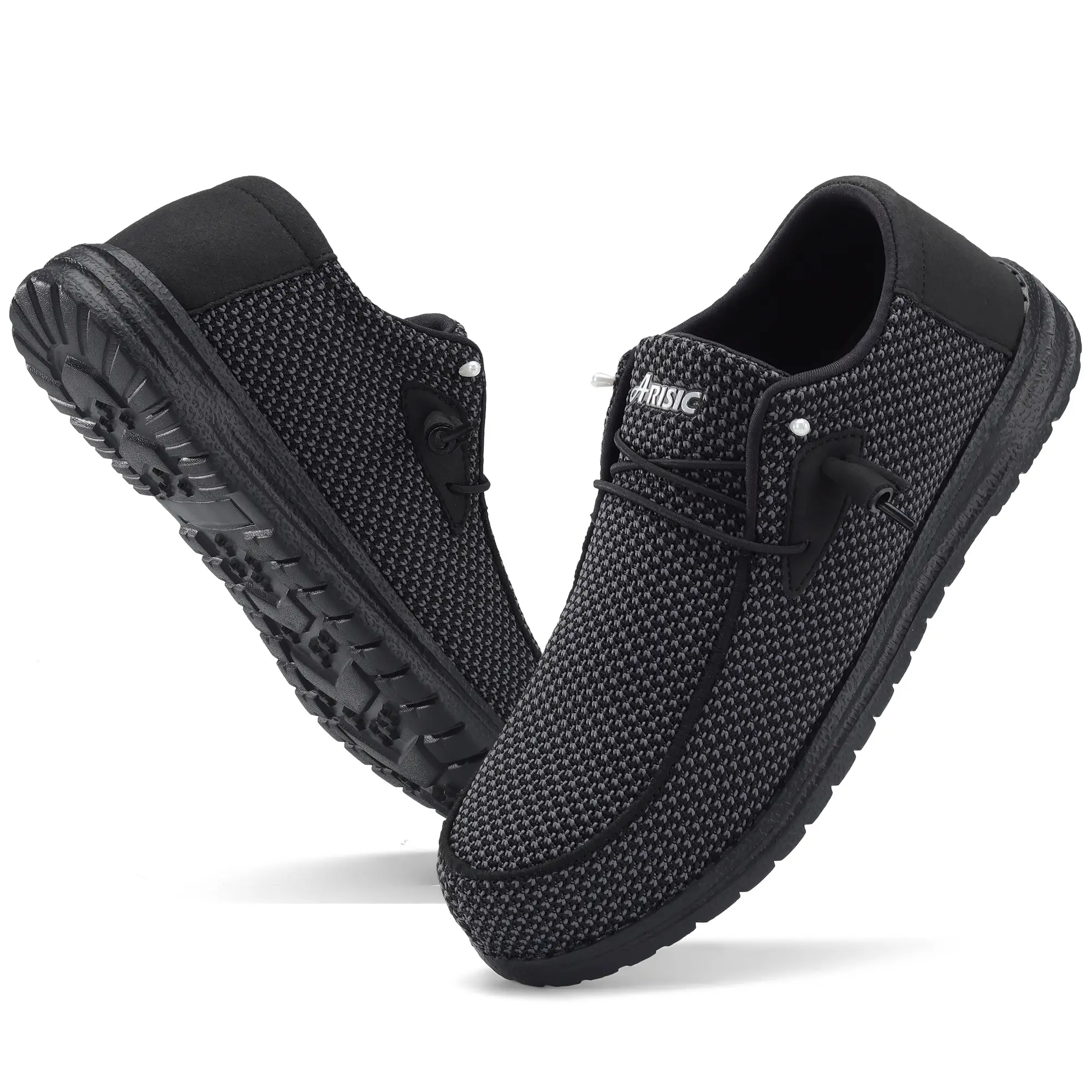 Steel Toe Loafers Men Lightweight Comfortable Slip On Walking Casual Flats Sneakers Work Safety Shoes Runner Closed Footwear Trainer Boy Training Runn