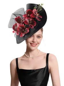 1PC Fascinators Hats for Women - Tea Party 2026 Kentucky Fascinator Pillbox Derby Hat Sinamay Headband with Clips,Easter, Halloween, Carnival, Horse Racing Day, Hats