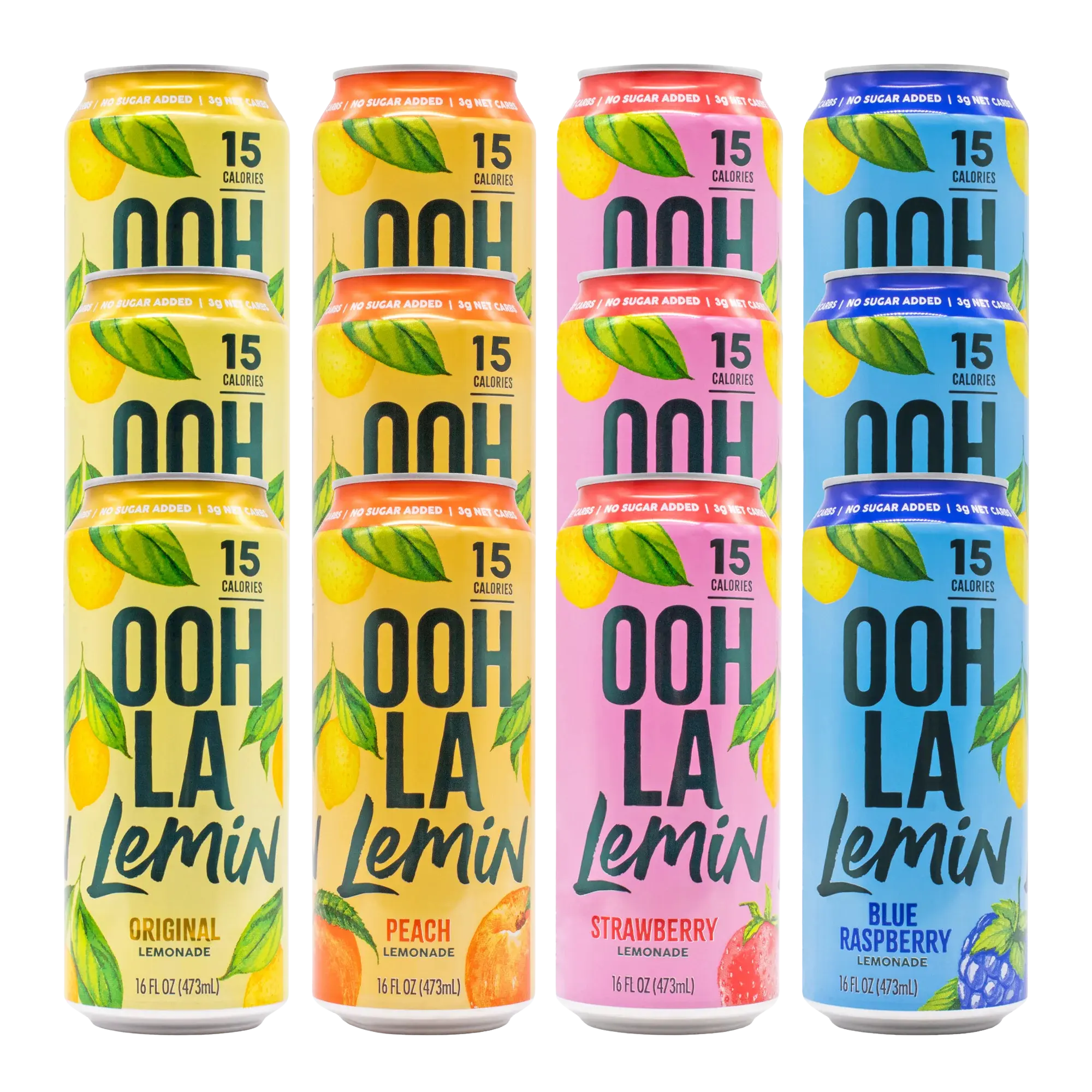 Ooh La Lemin Lemonade Variety 12 Pack - Natural Sugar-Free