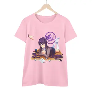 Doki Doki Literature Club! T-Shirt - Horror Game T-shirt - Yuri Tshirt - Cutecore Shirt - Vintage Graphic Tee – Unisex S-3XL – Menswear & Womenswear – Streetwear Tops – Casual Cotton Crewneck Shortsleeve T-shirt
