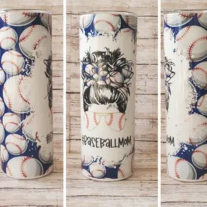 Baseball MOM tumbler, NEW 20 oz tumbler w lid and straw ️
