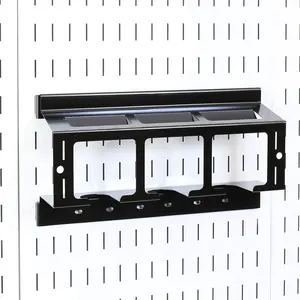 Drill Holder Power Tool Storage Rack - Compact  Drill  Power Tool Pegboard Organizer Pegboard (Black)