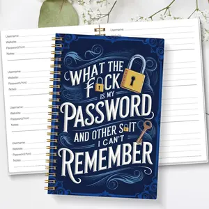 Floral Fun Password Journal A5 Spiral Bound Notepad Account Management Book, Perfect Gift Idea, Funny Password Notebook, Ca Prop 65 Compliant