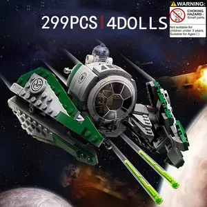 299pcs Yoda's Jedi Fighter Hoth At-St Walker Building Blocks Set, Building Block Model, Boys Educational Assembly Toy, Christmas New Year Gift, 12+ Adults
