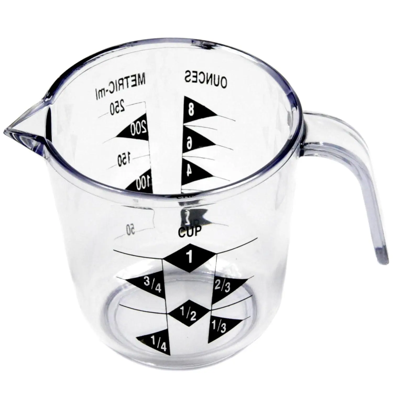 Select Plastic Measuring Cup, 1 Cup Capacity, Clear
