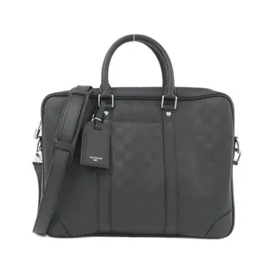 Pre-owned Louis Vuitton Calfskin Tote Bags Damier Infini Porte Document Voyage briefcase