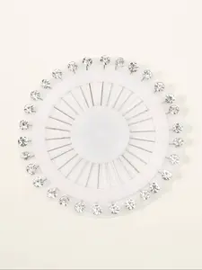 Rhinestone Decorated Hijab Pin, Fashionable Hijab Accessories for Women & Girls, Trendy All-match & Exquisite Hijab Accessories for Birthday Gift