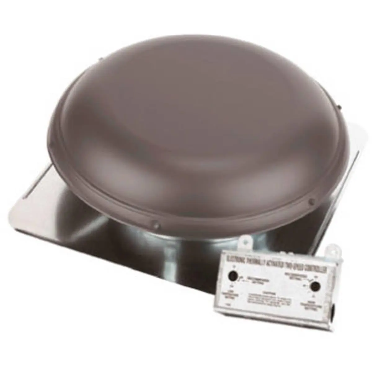212 MAIN RV28BR Roof-Mounted Metal Dome Power Attic Ventilation Fan - Brown, Adjustable Temperature Household Appliance