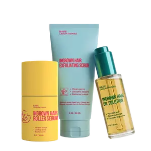 Ingrown Bump Elimination Trio — Exfoliating Scrub + Roller + Ingrown Oil