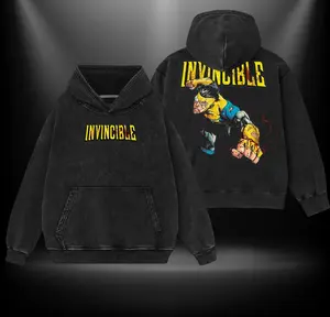 Invincible Mark Grayson V2 Double Printed Oversize Acid Tee TV Show Graphic Top Cotton Gift T-shirt For Comic Lover, Gift T-Shirt For Movie Lover