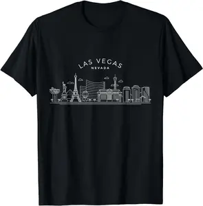 100% Cotton Las Vegas Skyline NV Pride Vintage Las Vegas Nevada T-Shirt