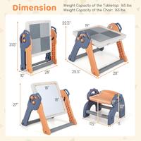 Orange - Easel & Sand/Water/Toy Brick Table