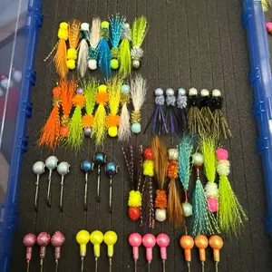Ms Jig Co 30ct Box Assorted Colors and Sizes for Fishing Enthusiasts
