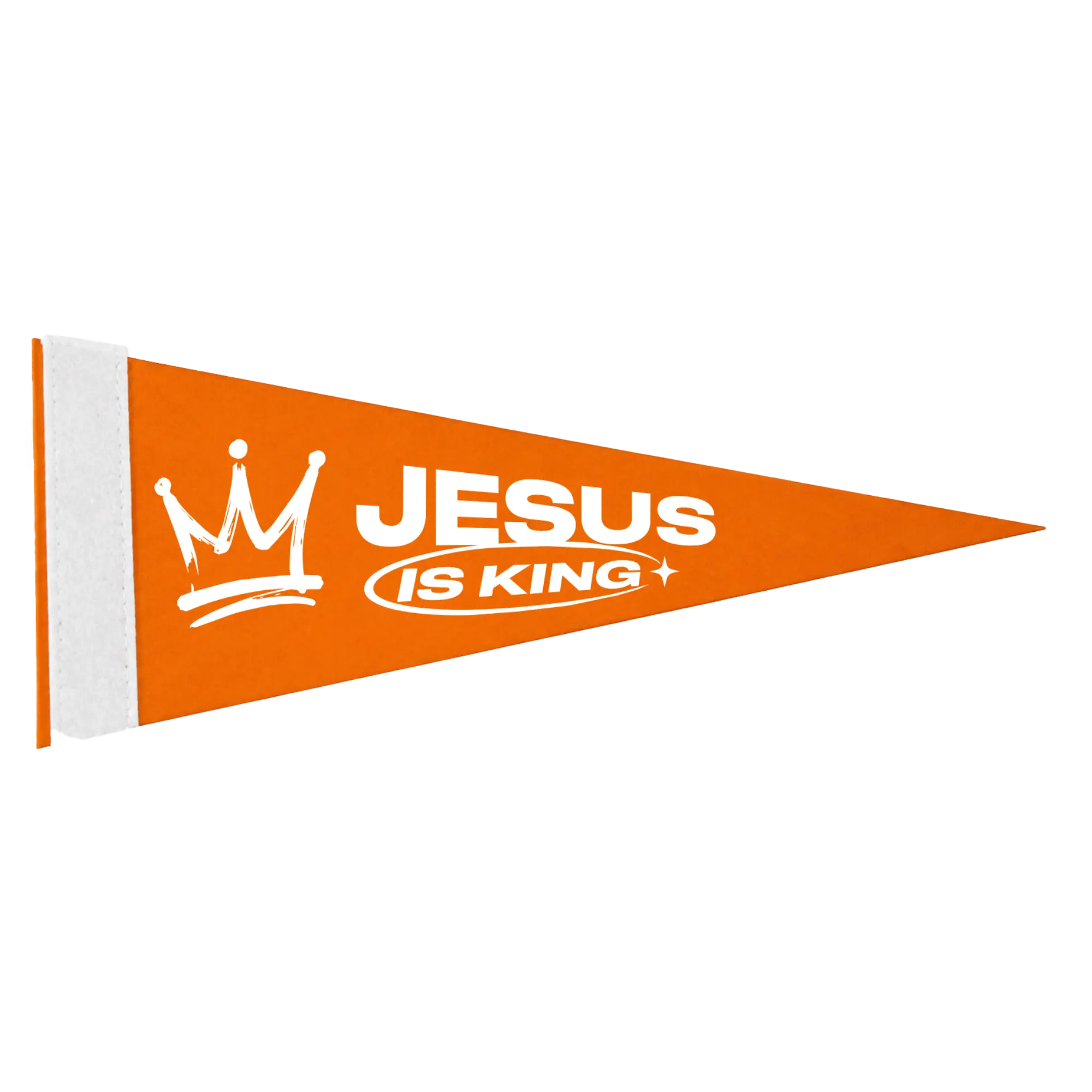 Jesus Is King Felt Pennant Flag (Crown)