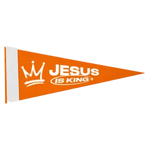 Jesus Is King Felt Pennant Flag (Crown)
