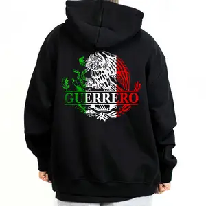 Guerrexx Chicano Clothing Mexican Lowrider Clothes Oversized Graphic Tee Medium Heavy Unisex Hoodie for Men & Women Guerrero Design