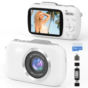 Compact travel camera,UHD 4K 64MP Point and Shoot Digital Cameras with 18X Digital Zoom, mini camera,vlogging camera, 64GB TF Card,Summer Gifts