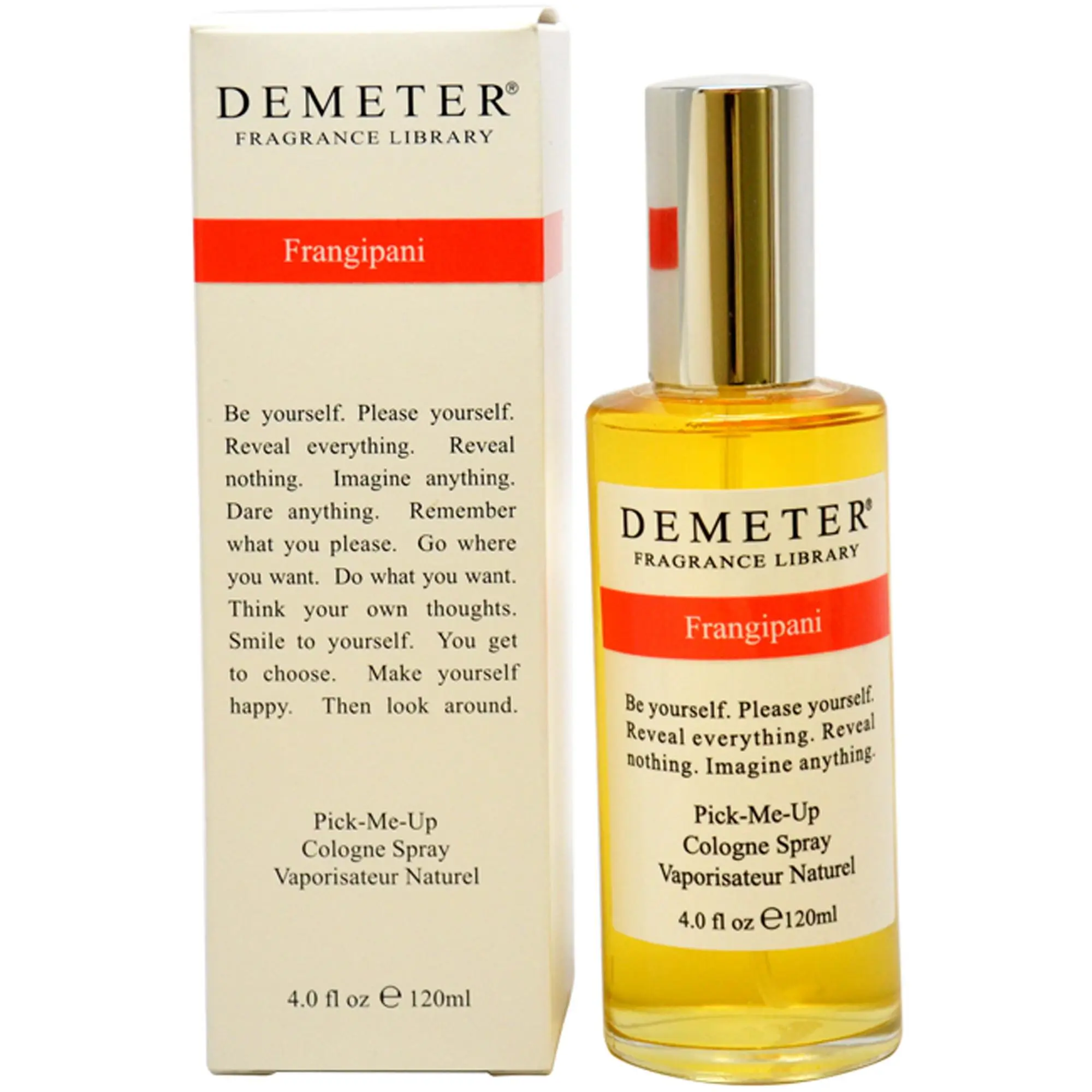 Frangipani by Demeter Unisex Fragrance - 4 oz (120ml) Cologne Spray for Self-Expression, Pick-Me-Up Use