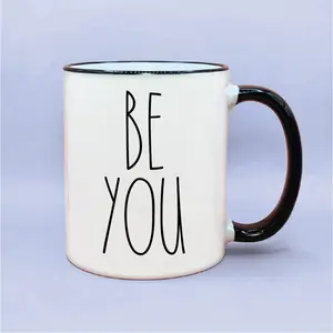 Be You Rae Dunn Inspired Coffee Mug Cute Fall Coffee Cup, Kindness Matters, Be Kind Cups, Be Kind Mug, Simple Coffee Mugs, Be You Coffee Cup