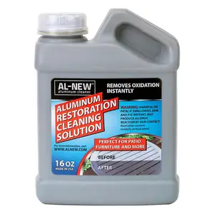 DX08 AL-NEW 16 oz. Aluminum Restoration Cleaning Solution : Cleaner For Outdoor Patio Furniture, Stainless Steel, and More